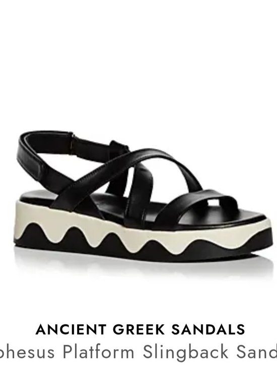 Ancient Greek Sandals Shoes - Ancient Greek Sandals Black Platform Slingback Sandal
